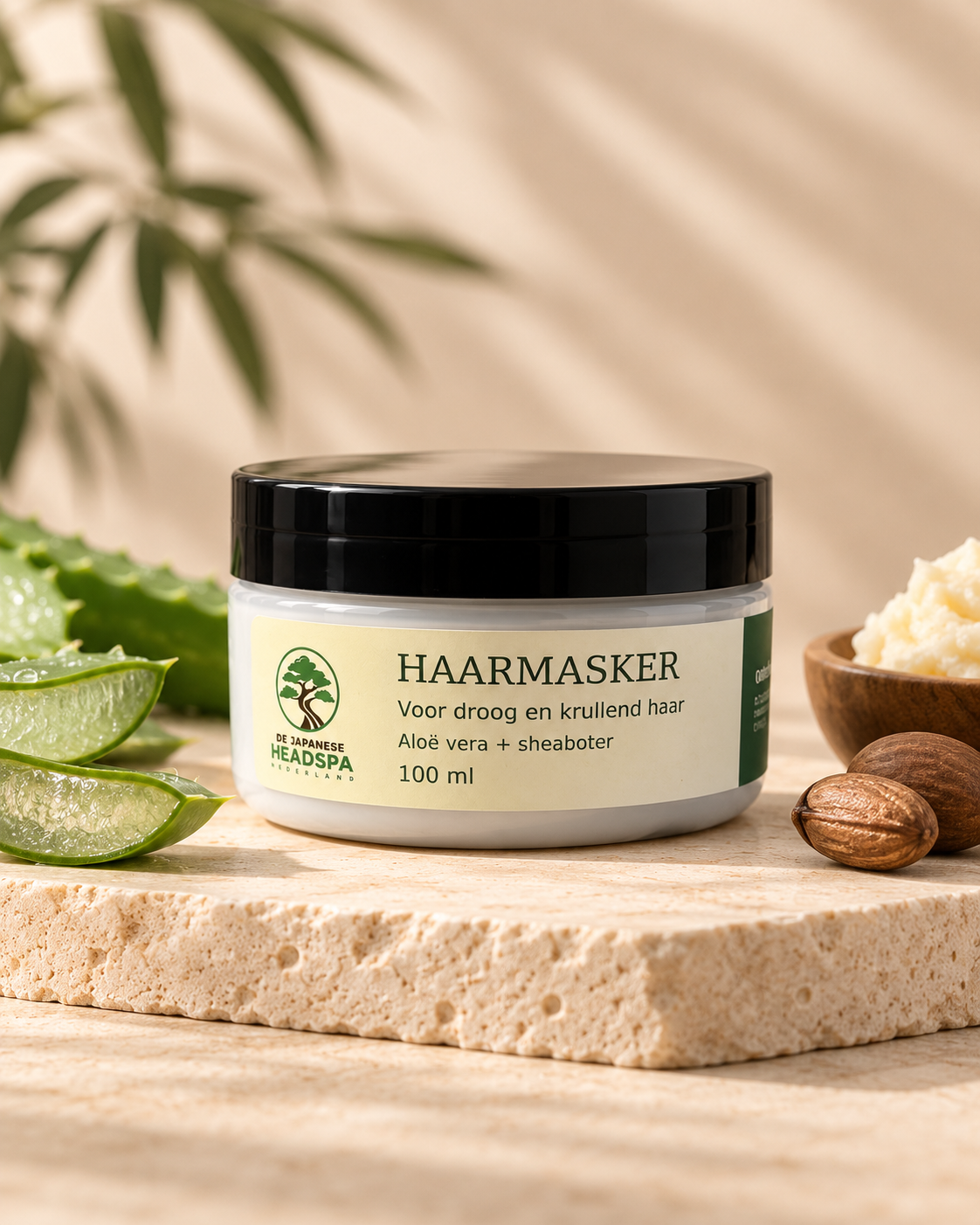 Haarmasker Aloë vera + sheaboter — De Japanese Head Spa Nederland